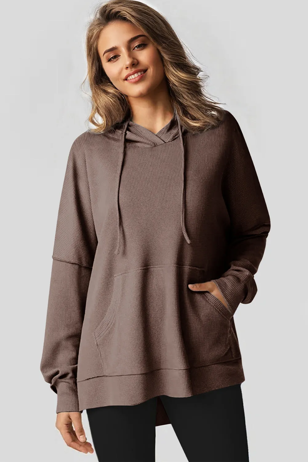 All-Season Waffle Knit Hoodie