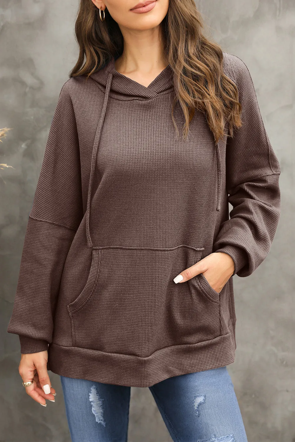 All-Season Waffle Knit Hoodie
