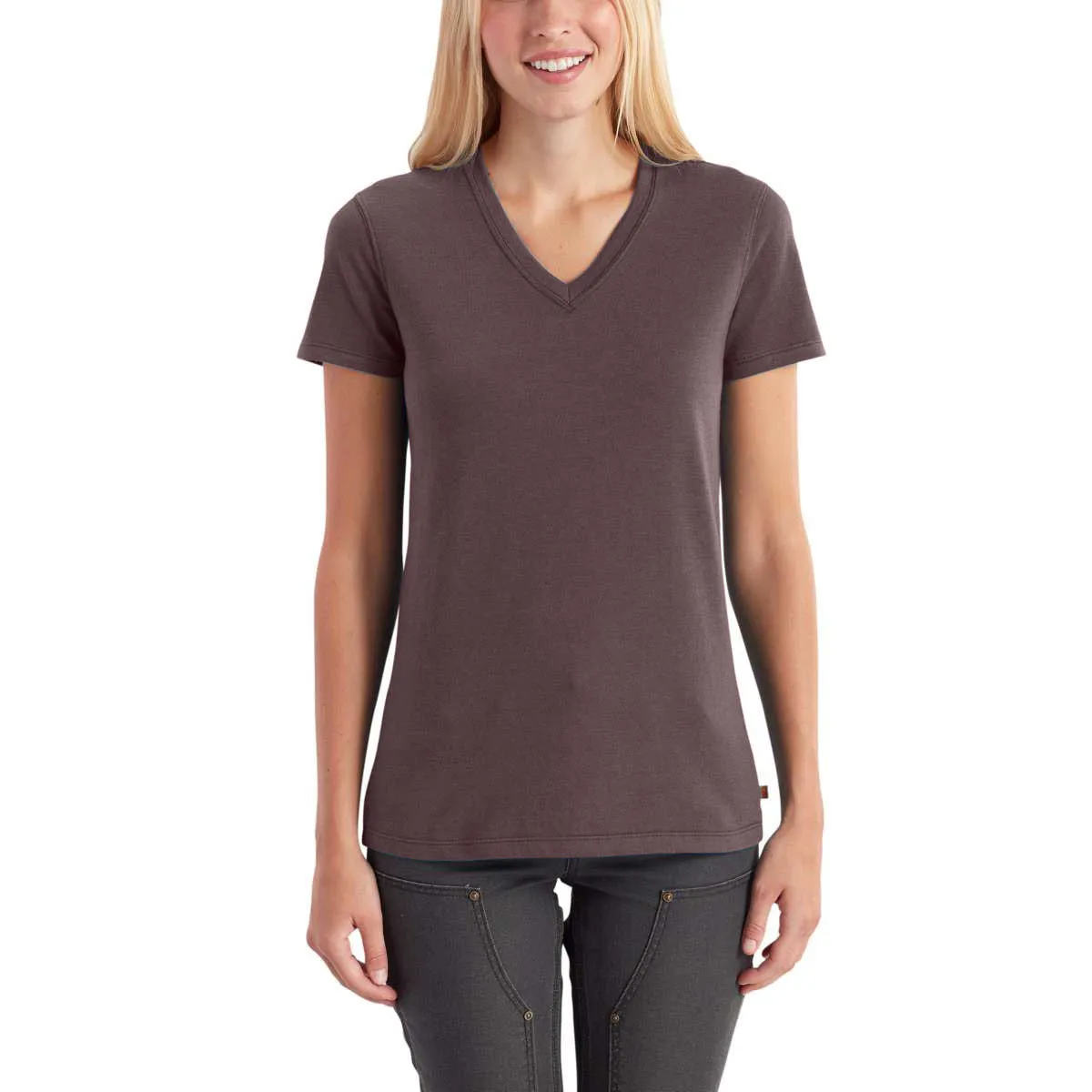 Carhartt Women's Sparrow Nep Lockhart Short Sleeve V-Neck T-Shirt