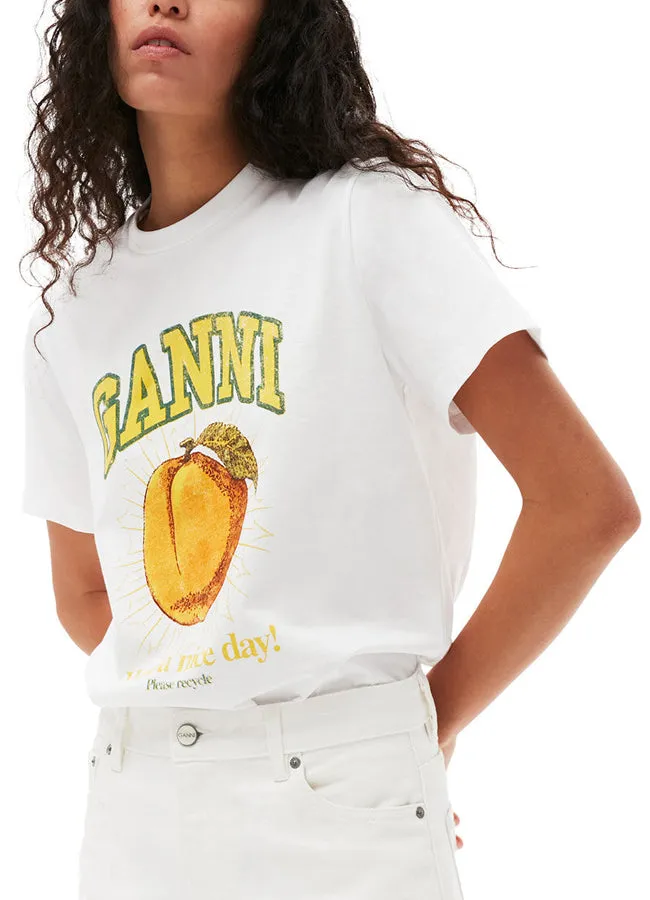Ganni Basic Jersey Peach Relaxed T-Shirt