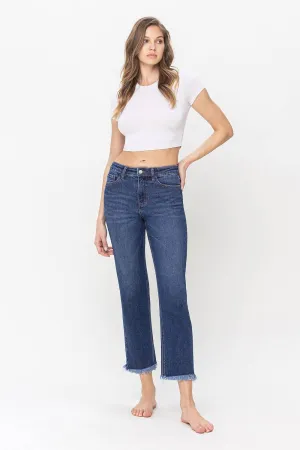 HIGH RISE CROP STRAIGHT JEANS