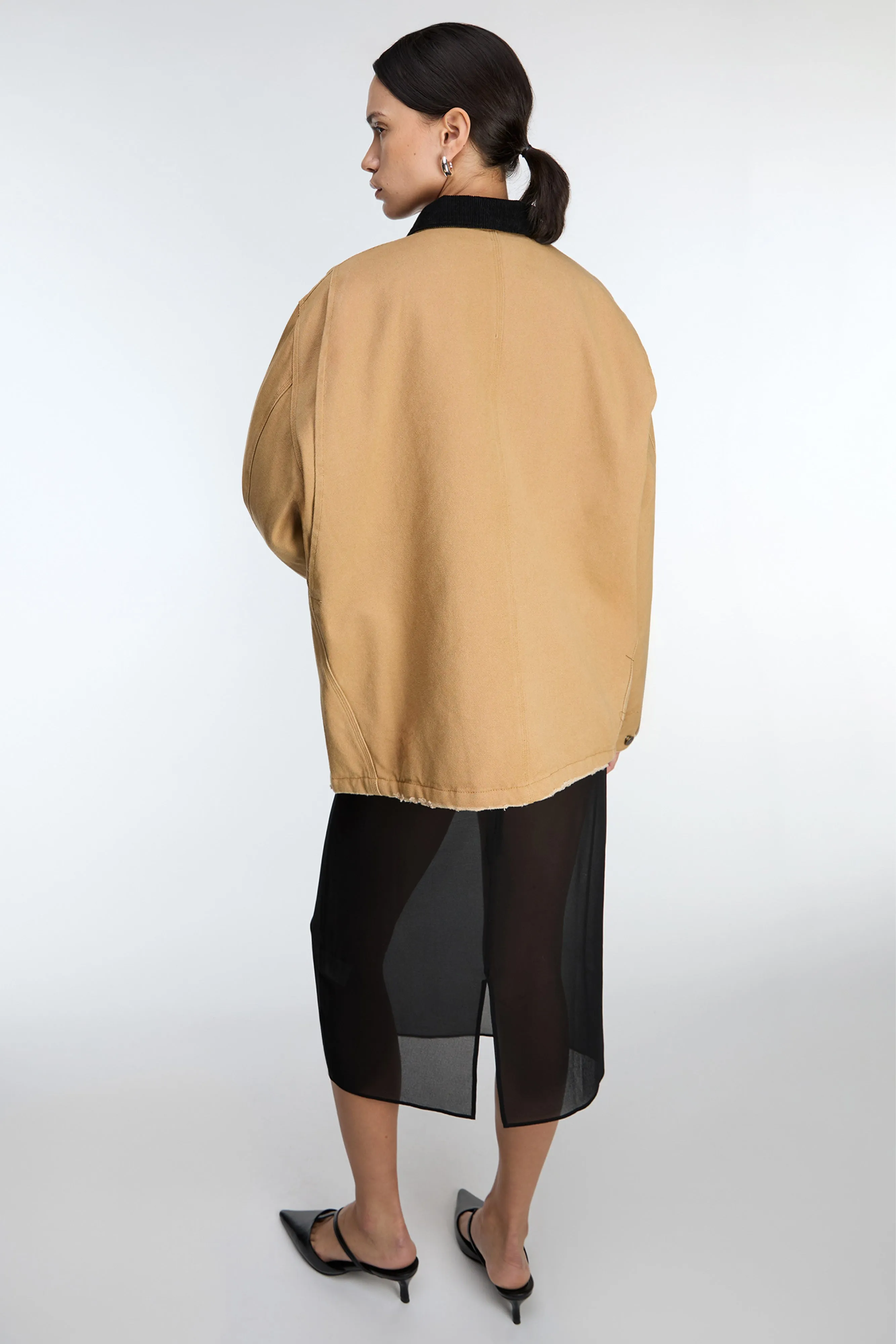 MIDI LENGTH SHEER SKIRT