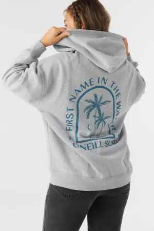 O'Neill BYRON HOODED OVERSIZED ZIP FLEECE JACKET - HEATHER GREY
