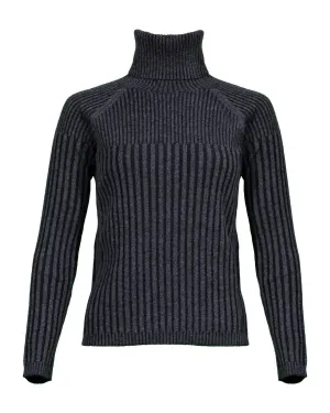 Tonet Two Tone Rib Knit Turtleneck Pullover